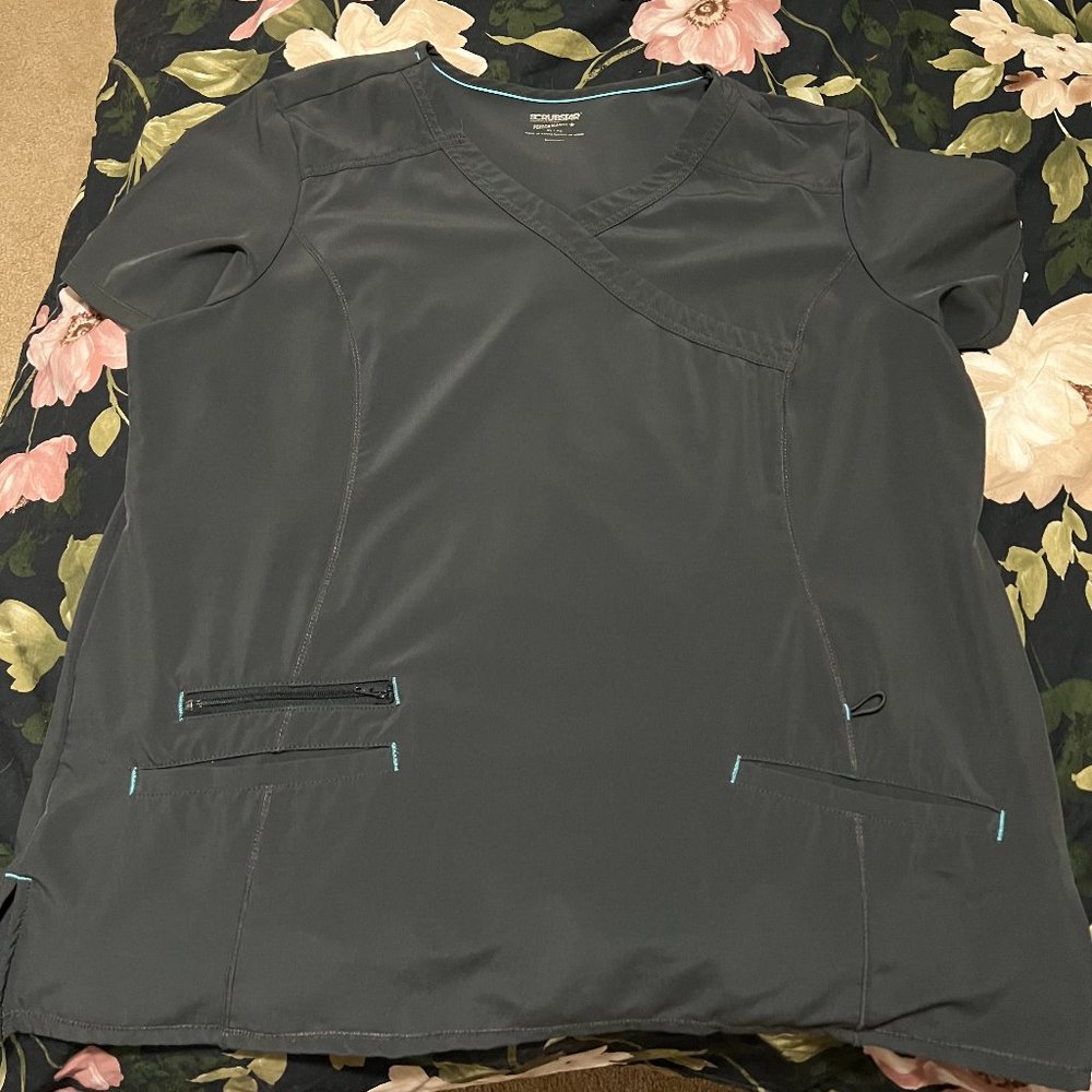ScrubStar Grey Scrub Top - Women's XL